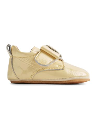 Wheat Leren pantoffels "Bow" geel