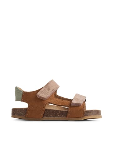 Wheat Sandalen "Corey" in Hellbraun/ Rosa/ Grün