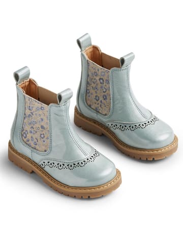 Wheat Leder-Chelsea-Boots in Hellblau