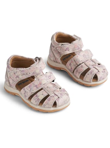 Wheat Leder-Halbsandalen in Lila/ Creme