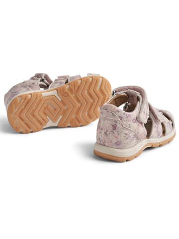 Wheat Leren enkelsandalen paars/crème