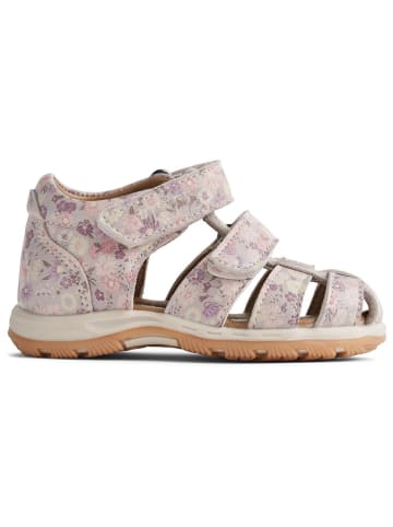 Wheat Leren enkelsandalen paars/crème