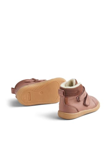 Wheat Skórzane botki zimowe "Sixan Tex" w kolorze jasnoróżowo-jasnobrązowym