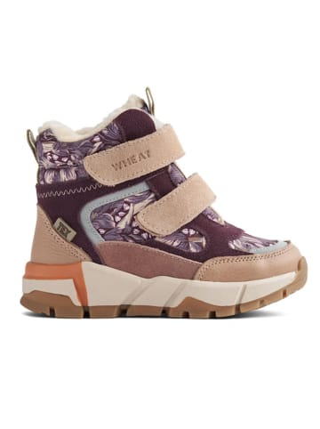 Wheat Leder-Winterboots "Lucka Tex" in Beige/ Lila