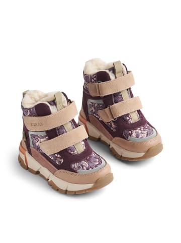 Wheat Leder-Winterboots "Lucka Tex" in Beige/ Lila