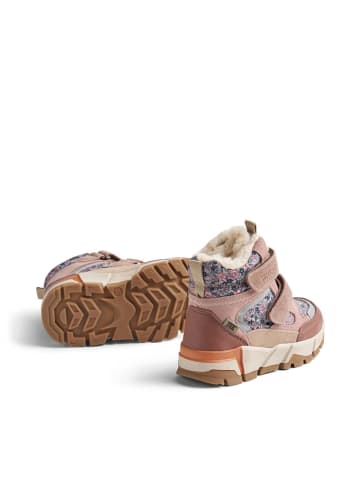 Wheat Leder-Winterboots "Lucka Tex" in Rosa/ Blau