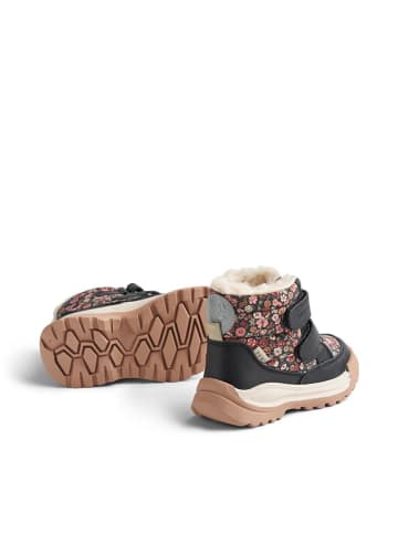 Wheat Leder-Winterboots "Millas Tex" in Schwarz/ Rosa