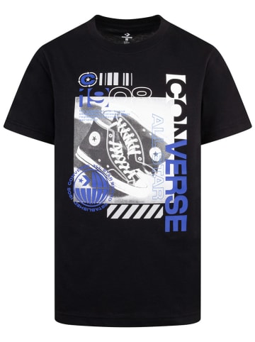 Converse Shirt in Schwarz/ Blau