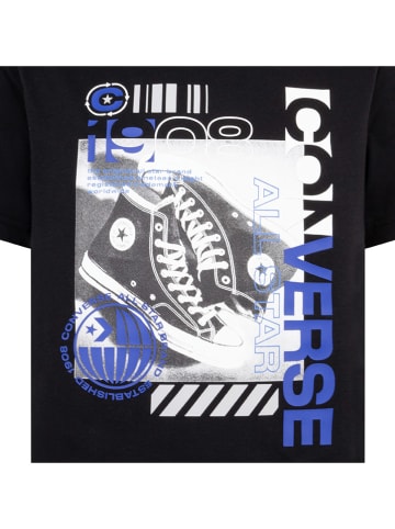 Converse Shirt in Schwarz/ Blau