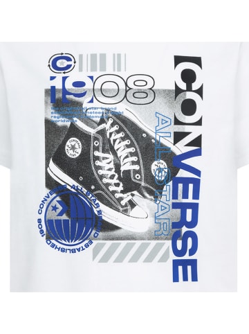 Converse Shirt wit/blauw