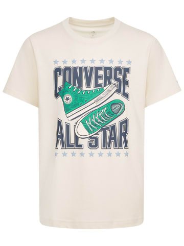 Converse Shirt in Creme/ Dunkelblau/ Grün