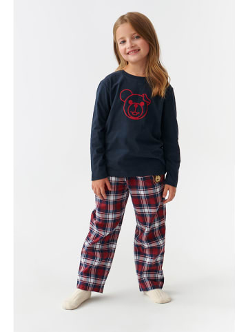 TATUUM Pyjama in Dunkelblau/ Bordeaux