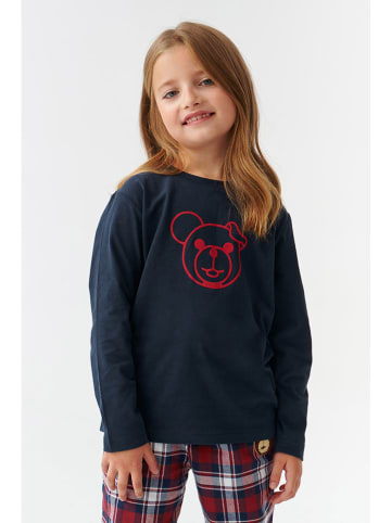 TATUUM Pyjama in Dunkelblau/ Bordeaux