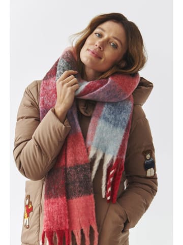 TATUUM Szal w kolorze błękitno-czerwonym - 210 x 30 cm