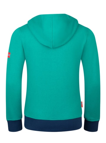 Trollkids Hoodie "Troll" in Grün/ Dunkelblau