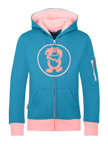 Trollkids Sweatvest "Sortland" blauw/lichtroze