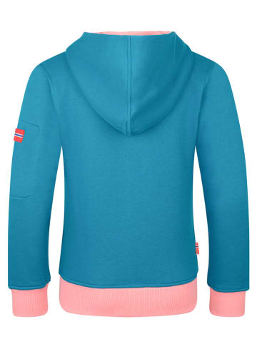 Trollkids Sweatjacke "Sortland" in Blau/ Rosa