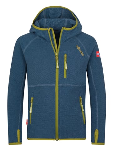 Trollkids Fleecejacke "Sandefjord" in Blau/ Khaki