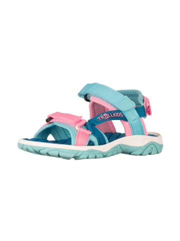 Trollkids Sandalen "Oslofjord" in Hellblau/ Rosa/ Blau