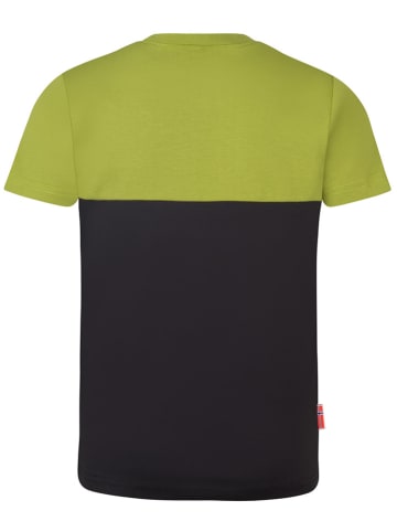 Trollkids Funktionsshirt "Bergen" in Khaki/ Schwarz