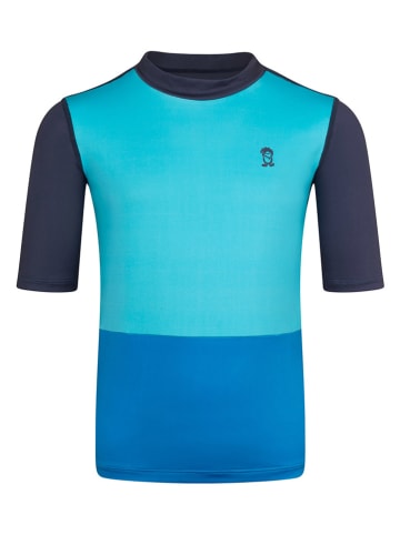 Trollkids Badeshirt "Balestrand T" in Hellblau/ Dunkelblau