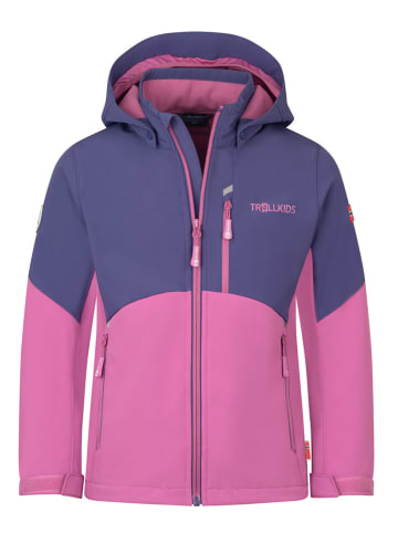 Trollkids Softshelljas "Balestrand" paars/lichtroze