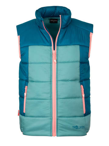 Trollkids Steppweste "Hardanger" in Hellblau/ Rosa/ Blau