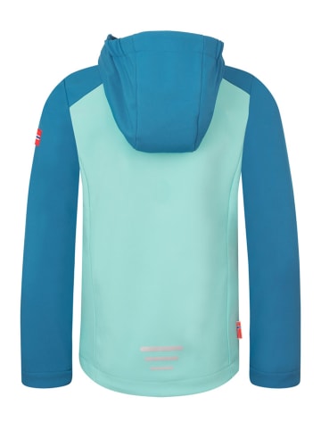 Trollkids Softshelljacke "Kristiansand" in Hellblau/ Blau