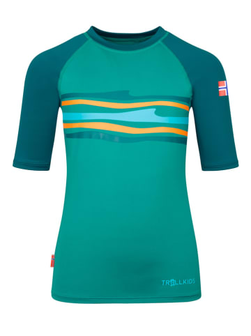 Trollkids Badeshirt "Haukland T" in Grün