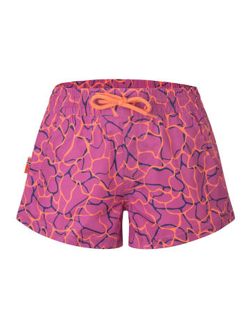 Trollkids Badeshorts "Haukland" in Pink/ Orange/ Dunkelblau
