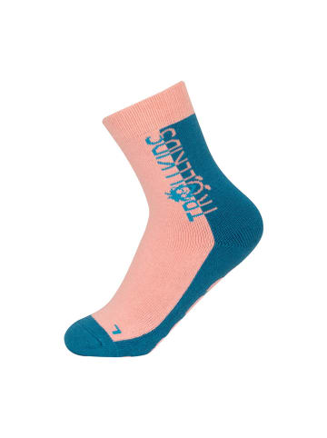 Trollkids Anti-Rutsch-Socken "Kids" in Rosa/ Blau