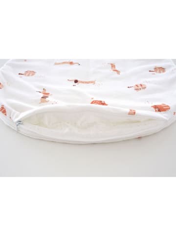 Träumeland Außenschlafsack "Cats&Dogs" in Weiß/ Orange - 2,5 TOG