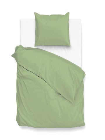 Zo!Home Mako-satijnen beddengoedset "Satinado" groen