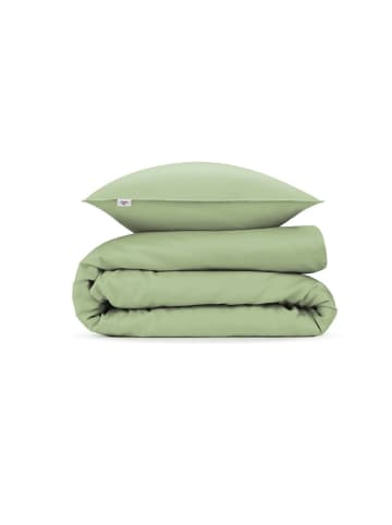Zo!Home Mako-satijnen beddengoedset "Satinado" groen