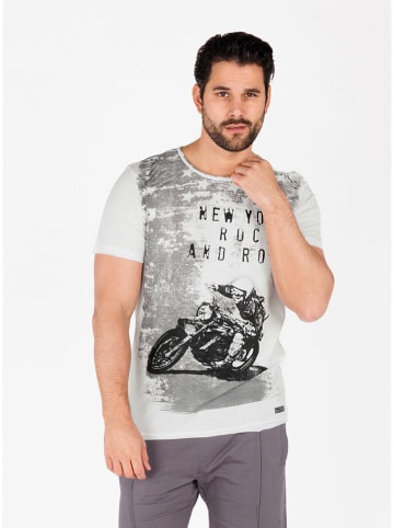 KEY LARGO Shirt "Cafe racer" in Weiß