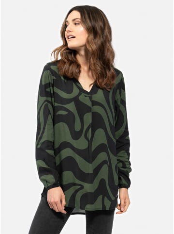 KEY LARGO Bluse "Wind" in Schwarz/ Khaki