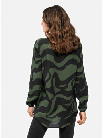 KEY LARGO Bluse "Wind" in Schwarz/ Khaki
