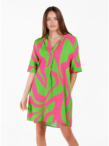 KEY LARGO Kleid "Kenya" in Pink/ Grün