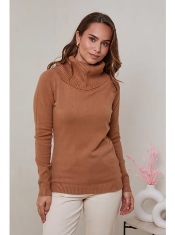 Soft Cashmere Rollkragenpullover in Hellbraun