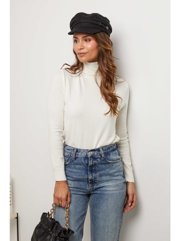 Soft Cashmere Rollkragenpullover in Creme