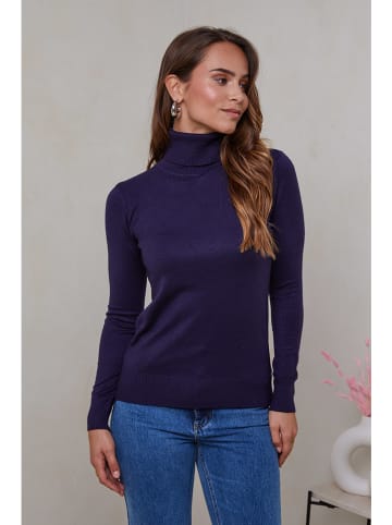 Soft Cashmere Rollkragenpullover in Dunkelblau