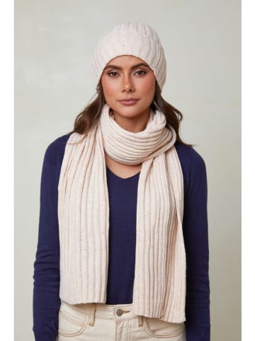 Soft Cashmere 2-delige set: muts en sjaal beige