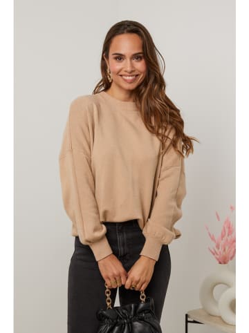 Soft Cashmere Pullover in Hellbraun