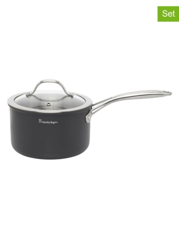 Stanley Rogers 2tlg. Set: Kasserolle in Schwarz/ Silber - Ø 18 cm
