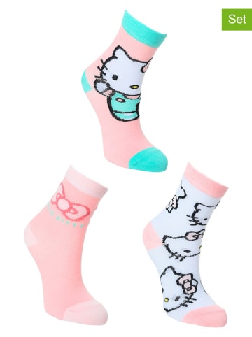 Hello Kitty Skarpety (3 pary) "Hello Kitty" ze wzorem