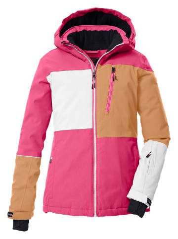 Killtec Ski-/ Snowboardjacke in Pink/ Weiß/ Beige