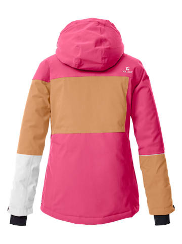 Killtec Ski-/ Snowboardjacke in Pink/ Weiß/ Beige