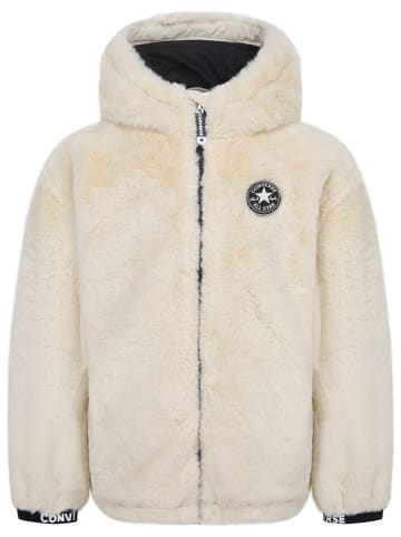 Converse Fleecejacke in Creme