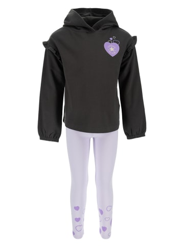 Converse 2tlg. Outfit in Anthrazit/ Lila