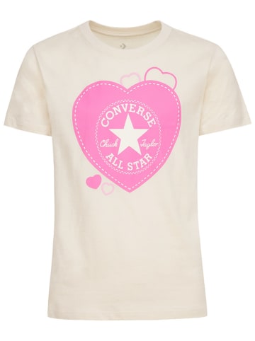 Converse Shirt in Creme/ Pink